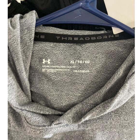 Under Armour women's XL extra light hoodie knit heat gear light weight gray - Picture 5 of 13
